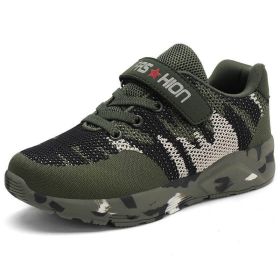 Summer Children Sports Shoes Military Training Camouflage Boys Sneakers Army Green Outdoor Kids Running Shoes For Girls Trainers (Color: green kids sneakers, size: 12.5)