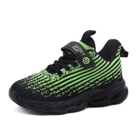 Kids Running Shoes For Boys Sport Shoes Outdoor Trainers Spring Autumn Children Shoes Breathable Mesh Sneakers Tenis Infantil (Color: Green, size: 38)