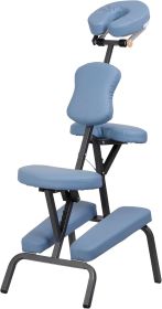 Portable Massage Chair Foldable Tattoo Therapy Chair 4 Inches Thickness Sponge Face Cradle Spa Salon Massage Chair (Black) (Color: Blue)