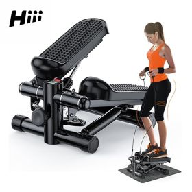 hiii,Steppers for Exercise at Home, Mini Stair Stepper 330 lb Capacity, Workout Stepper Machine for Exercise, Mini Stepper with Resistance Bands (colour: Black)