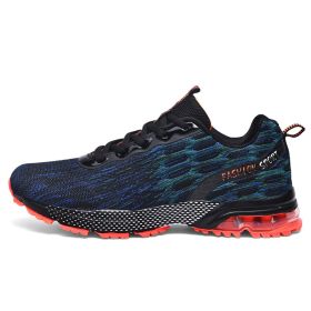 New Arrival Men Walking Running Shoes Summer Breathable Outdoor Sport Training Sneakers for Men Big Size Athletic Trainers 2022 (Color: blue orange, size: 43)